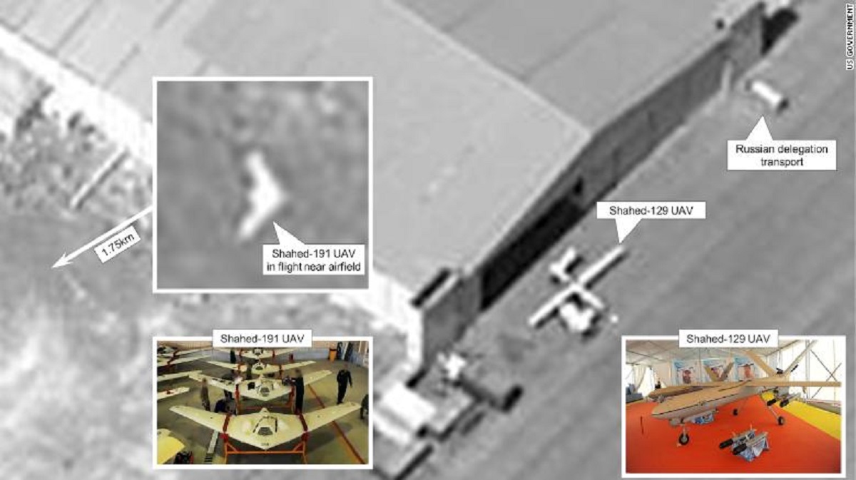 imagini din satelit cu dronele iraniene