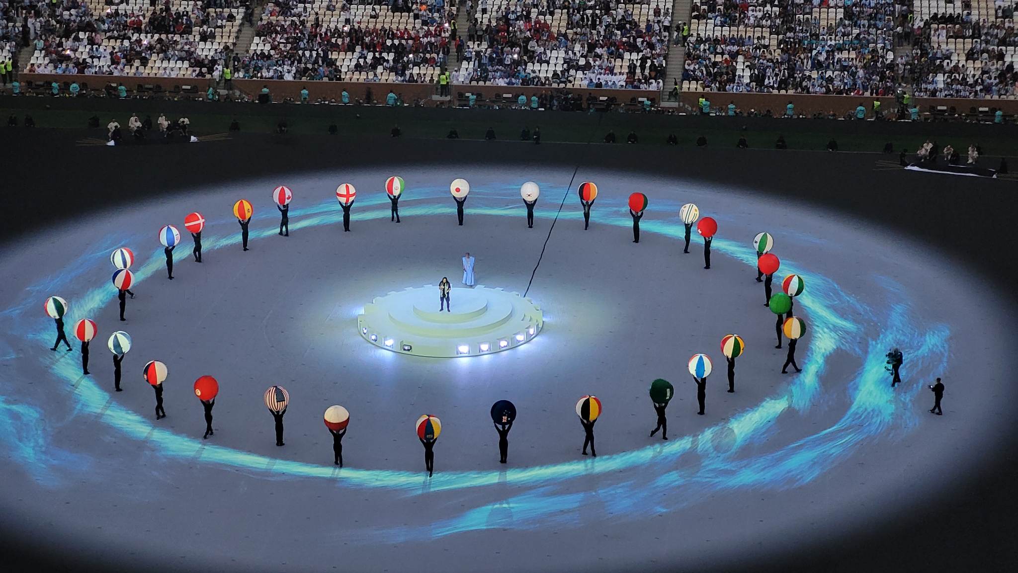 Ceremonia de închidere a Campionatului Mondial din Qatar. Sursă foto: Fanatik.