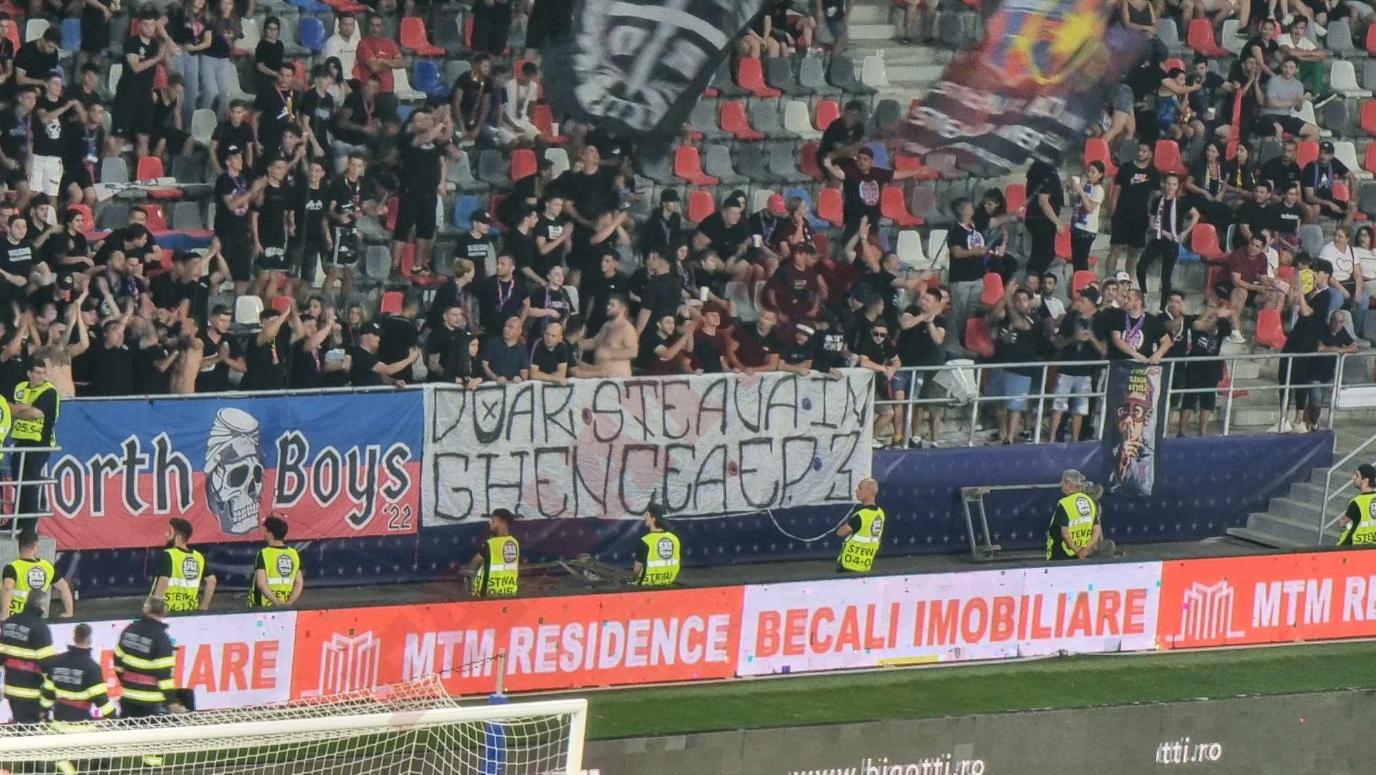 Peluza Nord, mesaj pentru CSA Steaua înainte de FCSB - U Craiova: „Doar Steaua în Ghencea”
