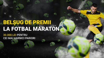 Fotbal Maraton: 30.000 de lei CASH pentru cei mai harnici pariori la Fortuna