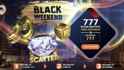 Black weekend la NetBet: câştigi 777 de Runde Gratuite la verificarea contului